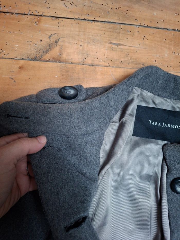 Manteau Tara Jarmon parfait état t 36 laine et cachemire - photo numéro 4