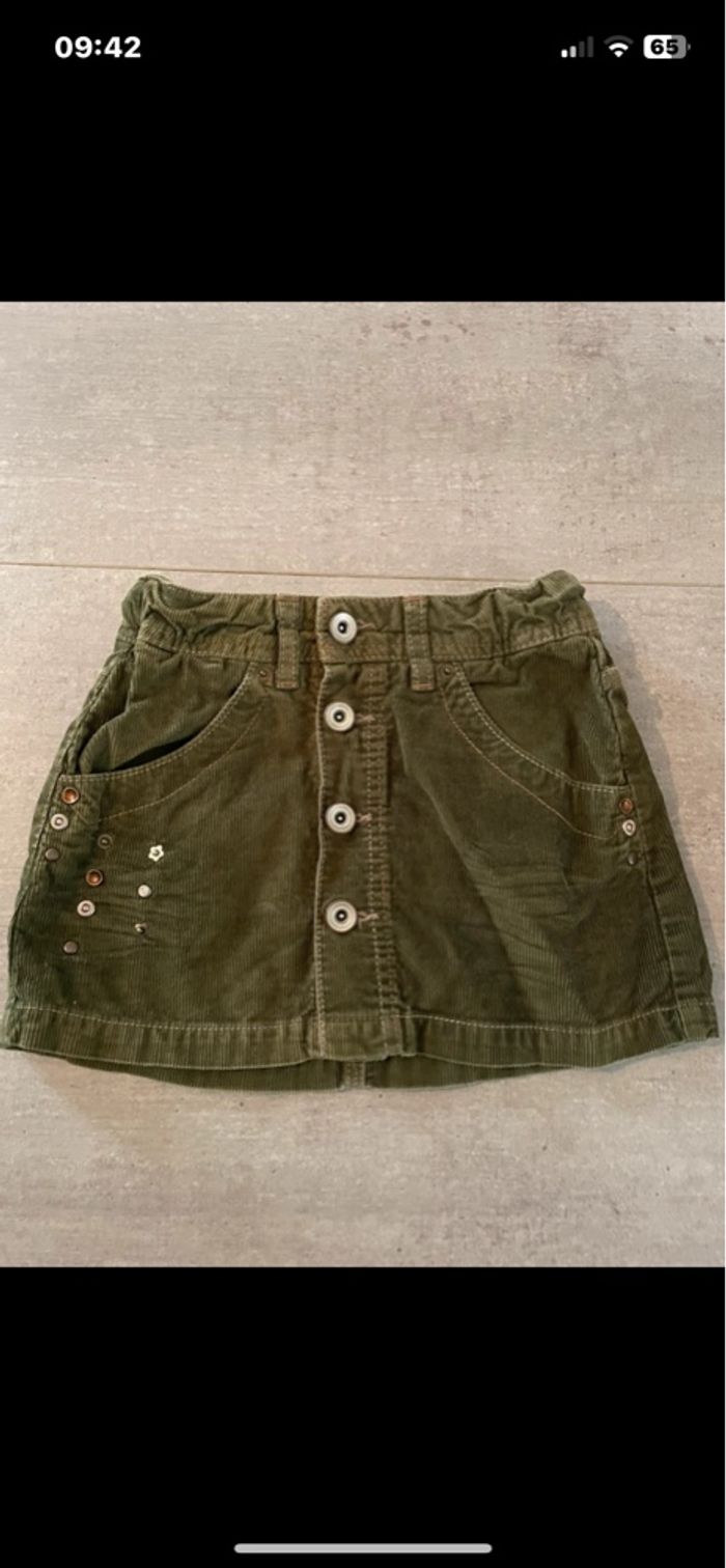 Jupe velours 5/6 ans