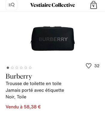 Trousse de toilette Burberry neuve
