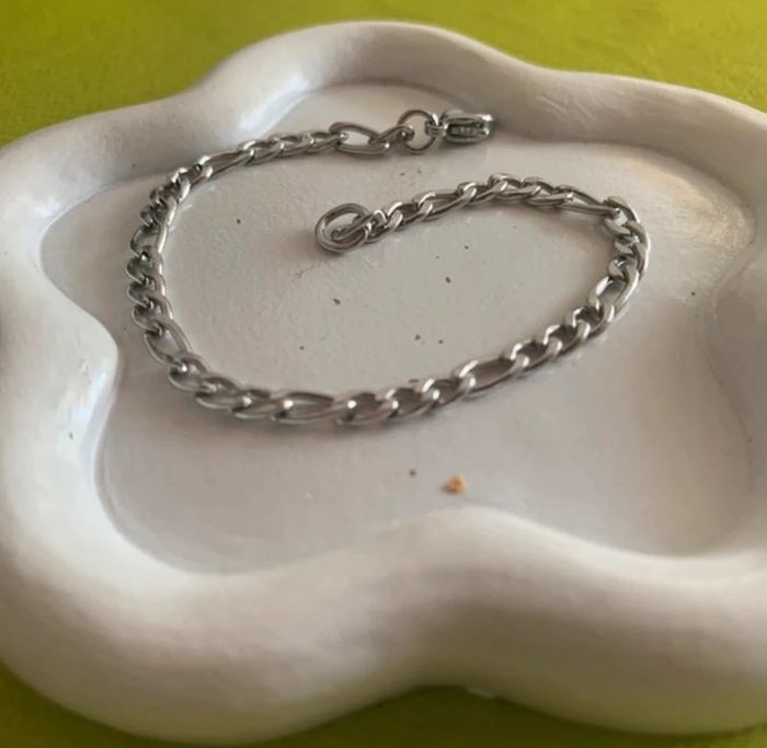 Bracelet chaîne en acier inoxydable argenté 16 cm - photo numéro 6