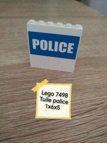 Lego 7498 tuile police 1x6x5