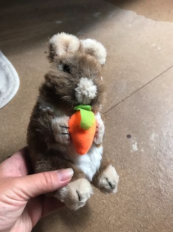 Beau petit lapin en peluche