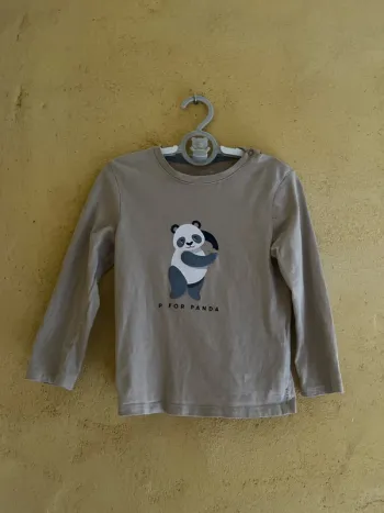 T-shirt manches longues garçon Obaïbi – 23 mois – Beige