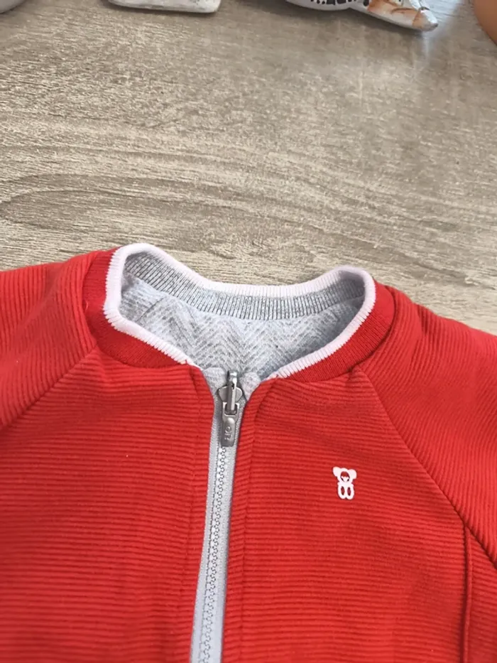 Gilet zippé réversible garçon 18 mois obaibi Koala 🐨 - photo numéro 3