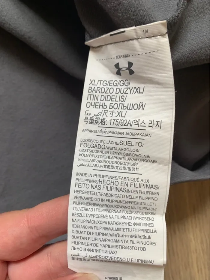 Sweat Under Armour Authentique 1/4 zip Gris Taille XL - photo numéro 7
