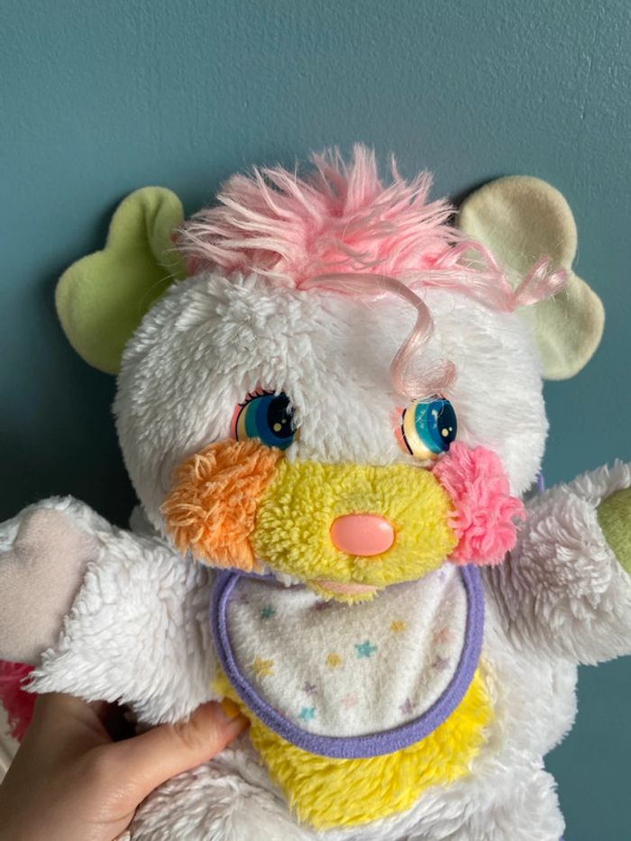 Grande peluche popples baby bibpsy multicolore vintage - photo numéro 4