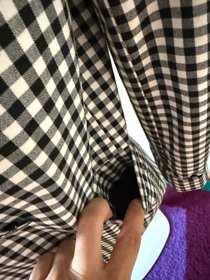 Blazer Vichy noir et blanc en très bon état taille XS new yorker - photo numéro 6