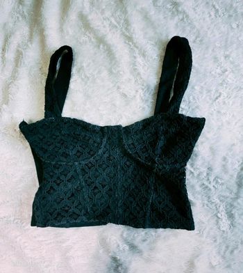 Bustier en dentelle noire Topshop très bon état - dressing trié par tailles