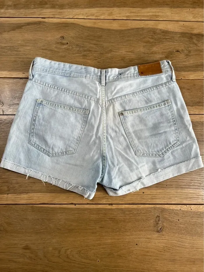 Short en jean bleu clair H&M - photo numéro 7