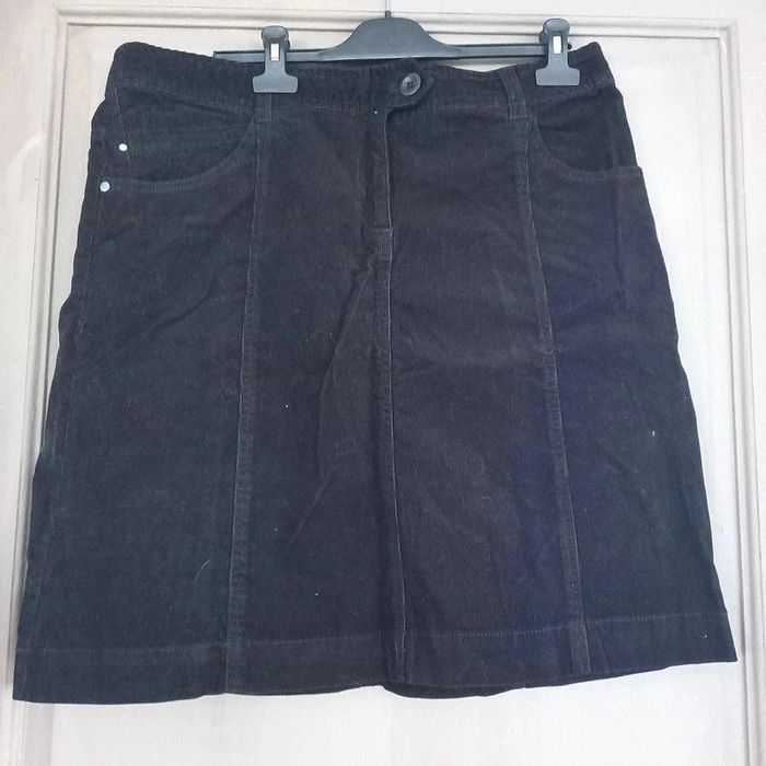 jupe velours ras noir
