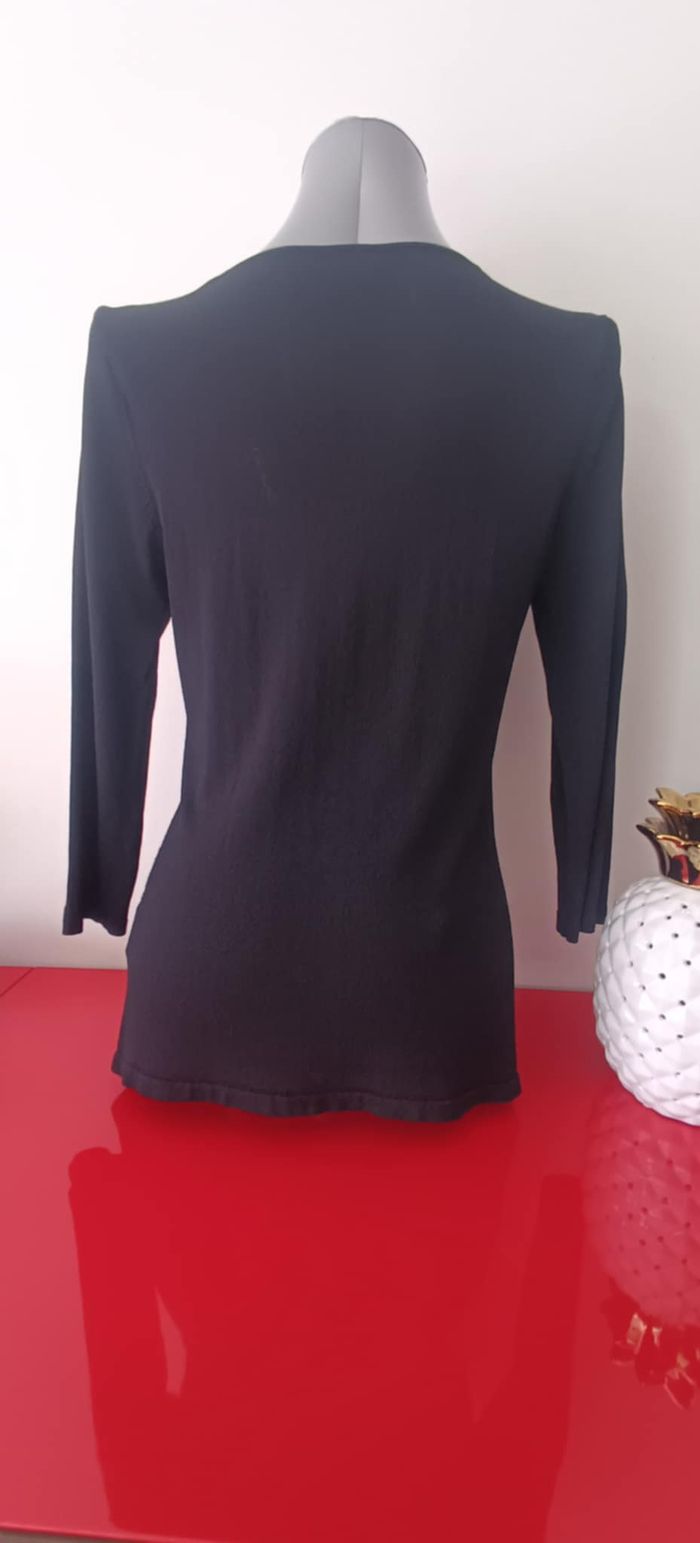 Haut Top T-shirt noir manches 3/4 "M&S mode" Taille EUR M 40/42 - photo numéro 2