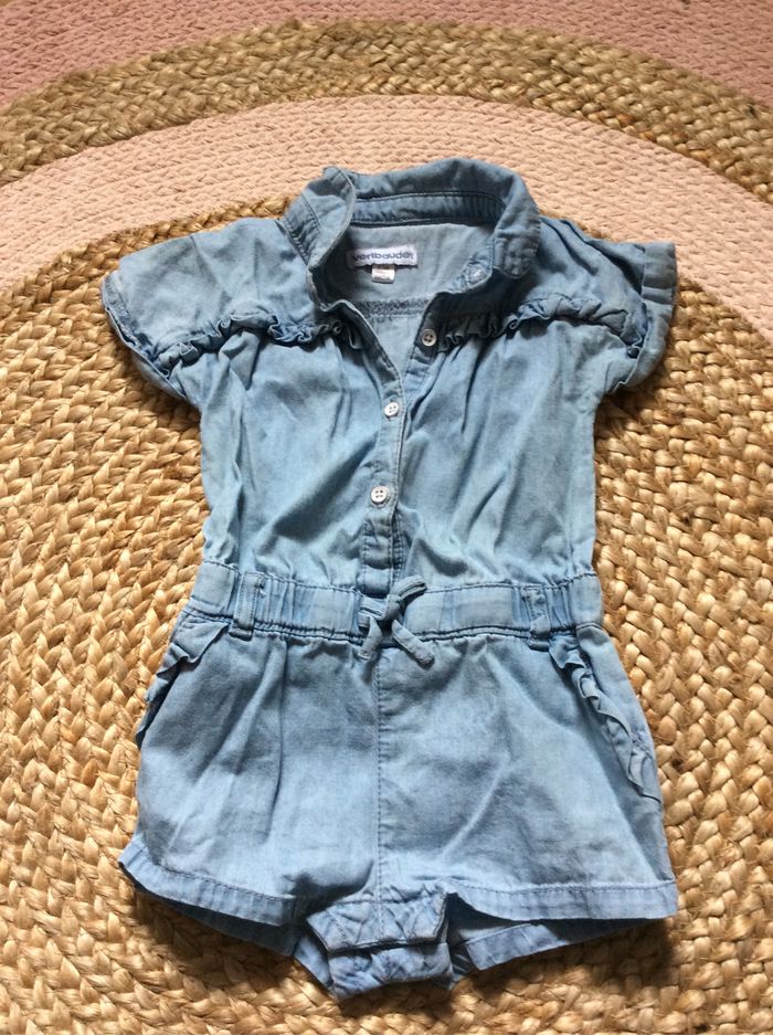 Combishort en jean 6 mois