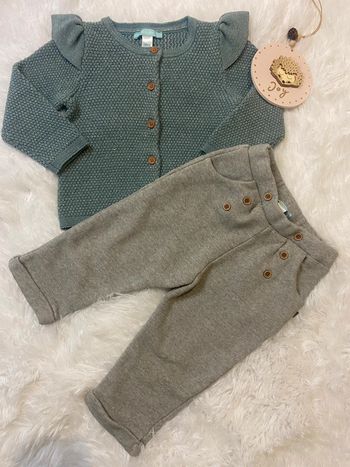 Ensemble habillée fille gilet brillant froufrou pantalon ceintré