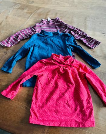 Lot de 3 sous pulls fille 12 mois