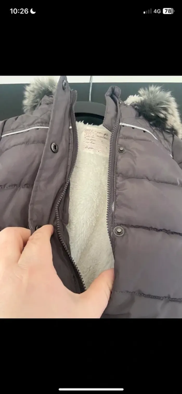 Manteau fourré bébé fille . - photo numéro 3