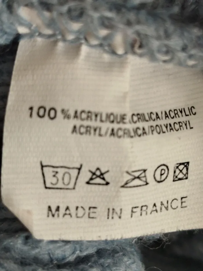 Bonnet / béret étoile bleu clair 51cm - photo numéro 3