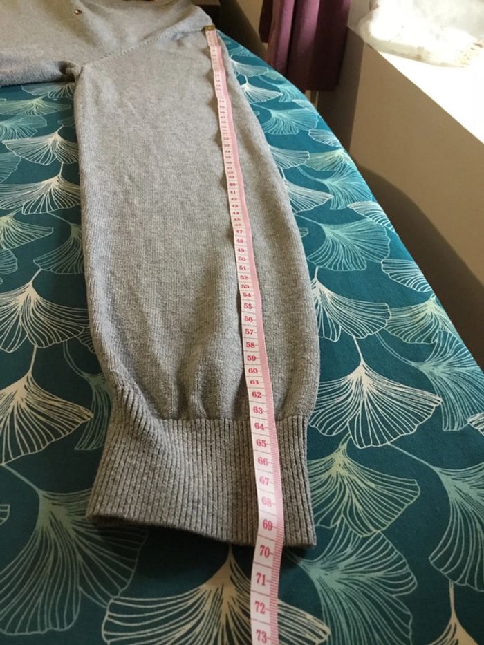 Pull col V pour homme Tommy Hilfiger gris chiné taille M 083 - photo numéro 6