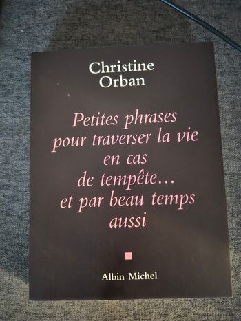 Livre titre Petite phrase pour traverser la vie en cas de tempête  et par beau temps aussi
