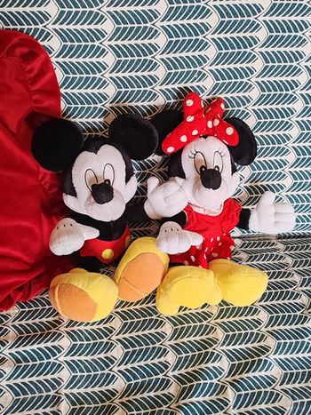 Duo peluches mickey et Minnie - vintages