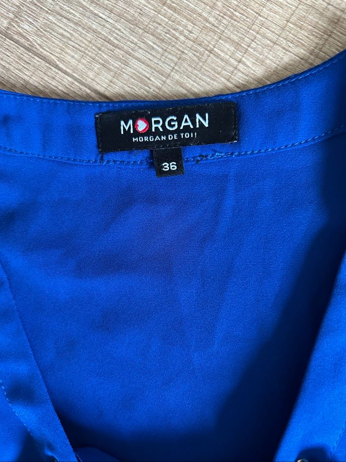 Blouse bleue à manches courtes Morgan taille 36 jamais portée - photo numéro 9