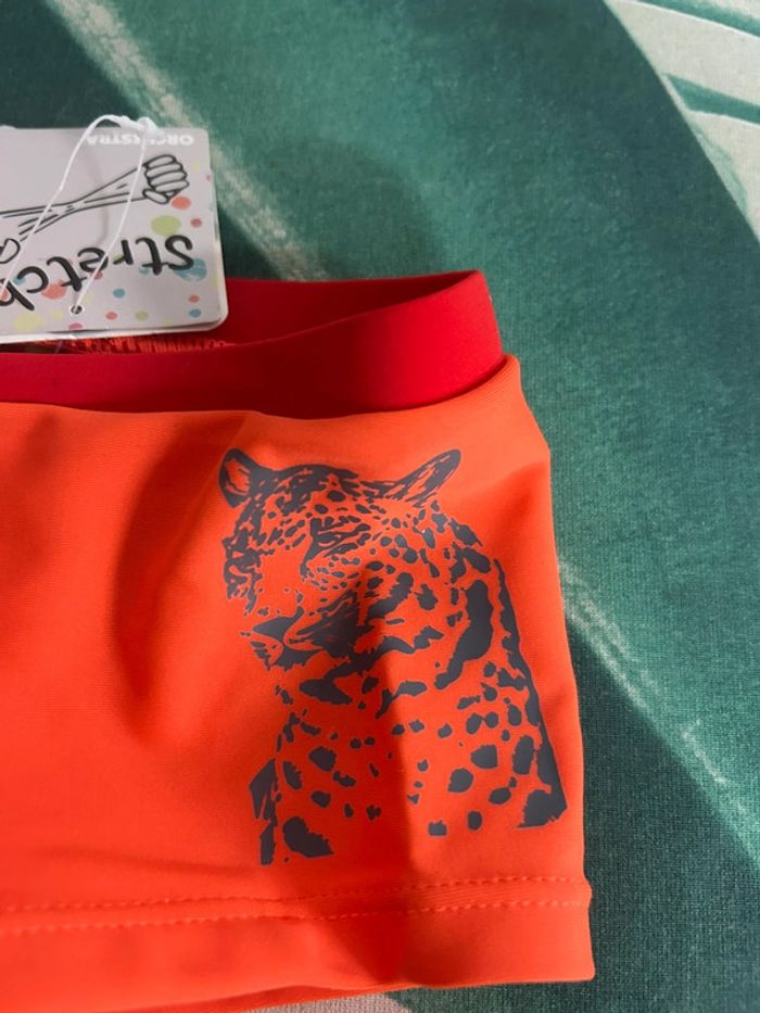 Short boxer maillot de bain orchestra 9 mois orange neuf - photo numéro 2