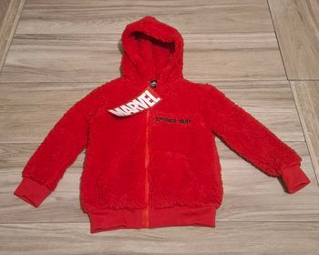 Veste mentaux polaire hiver capuche enfant Mixte Marvel Spider Man rouge