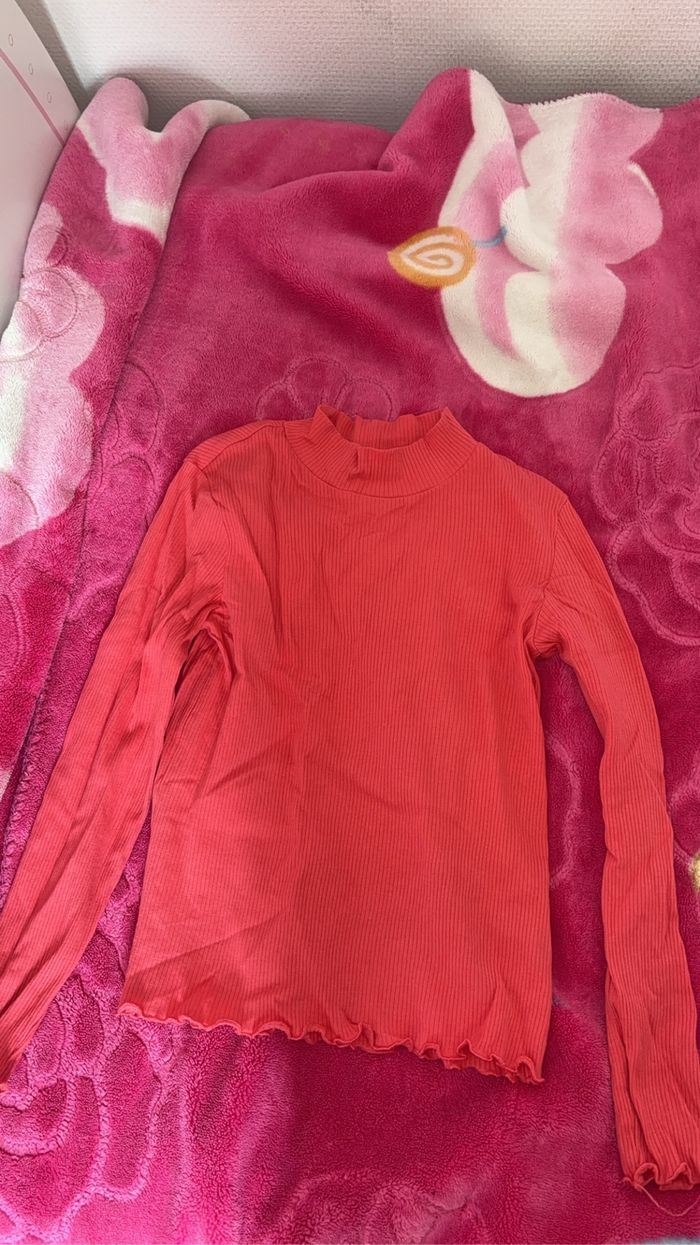 Pull fille rose