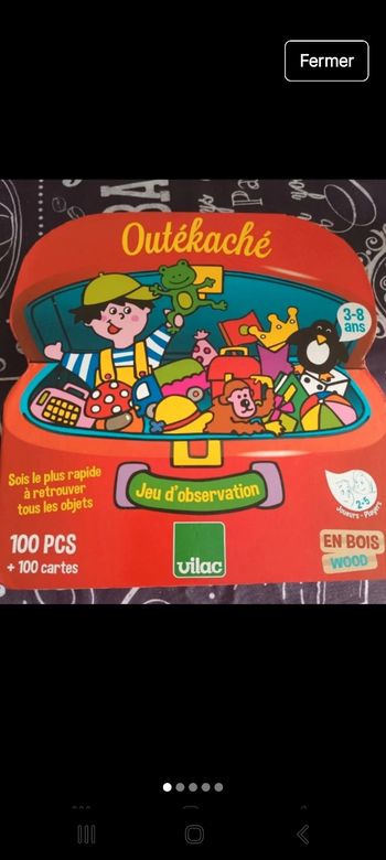 Jeu d observation et rapidité en bois état neuf..jamais servi !!
Marque VILAC