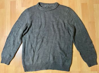 Pull gris fait main