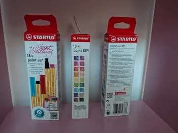 3 lots Stabilo point 88 - Etui zig zag de 18 stylos feutres - pointe fine