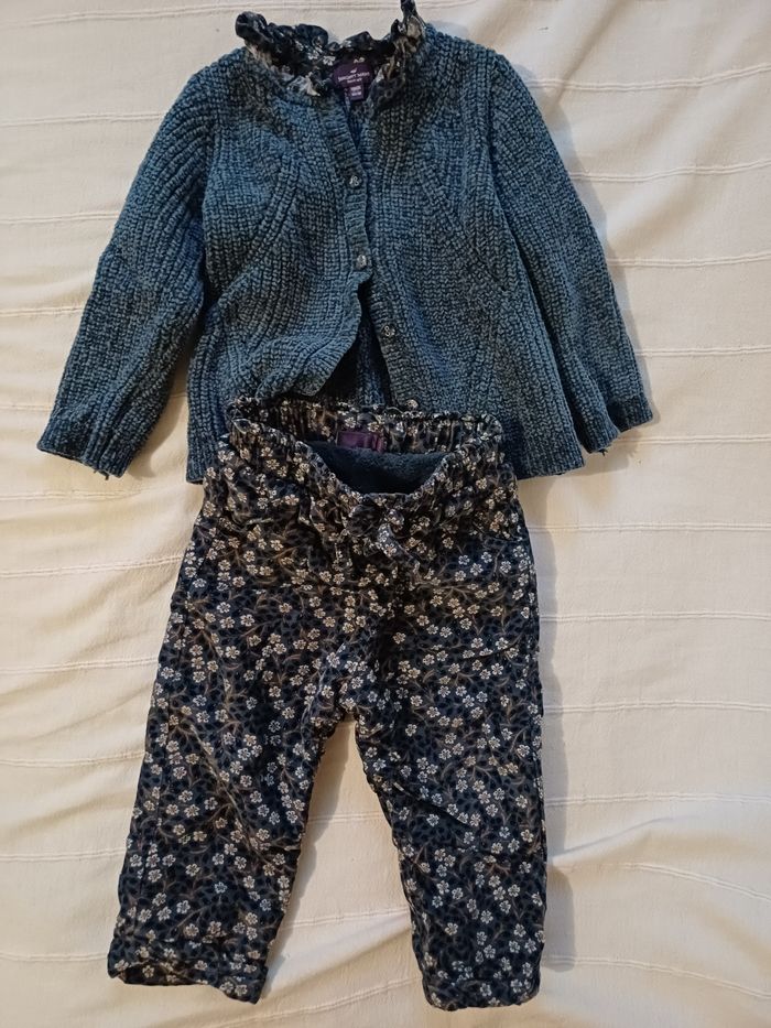 Ensemble pantalon + gilet sergent major 18m