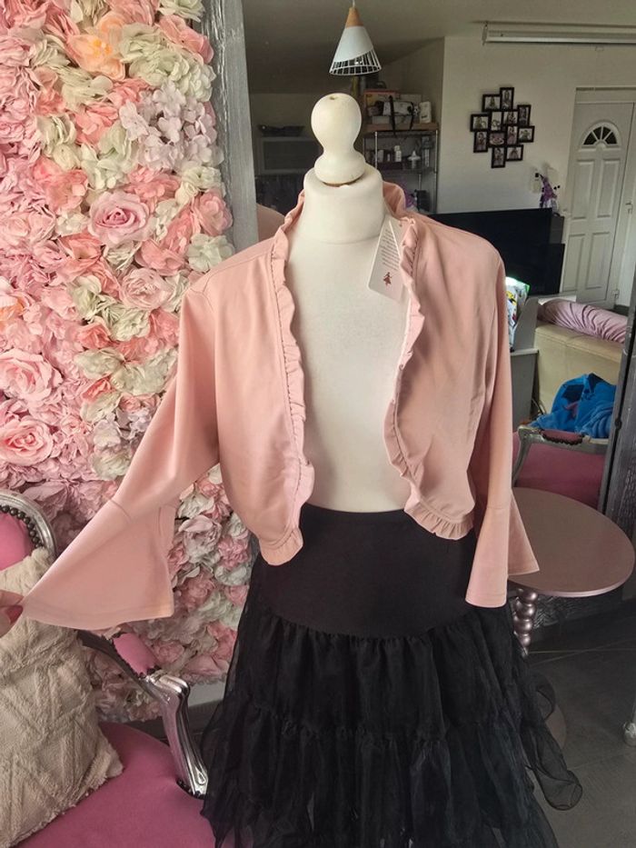 Gilet vintage rose taille S belle poque - photo numéro 6