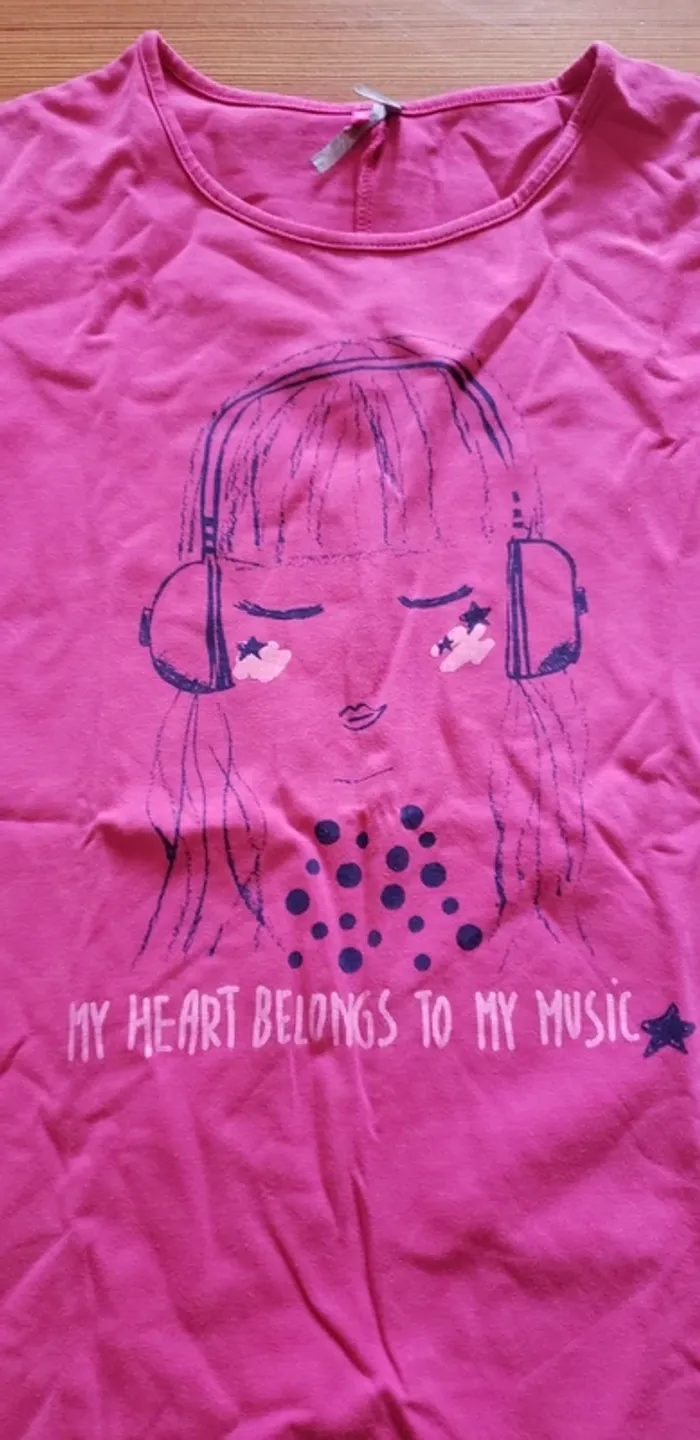 Tshirt fille 10ans fushia orchestra - photo numéro 2