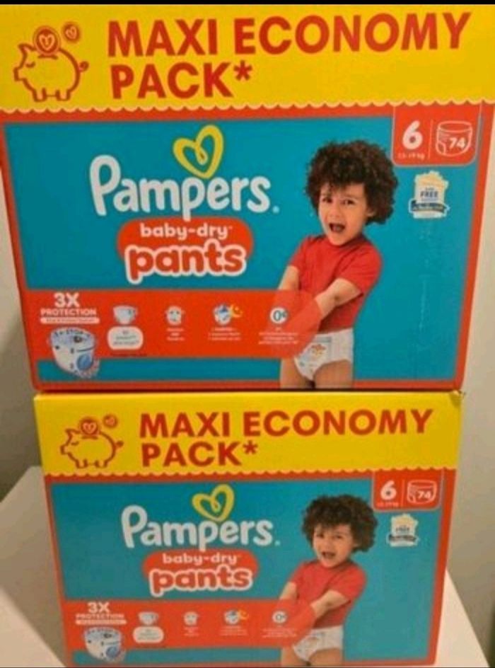 Lot 2 cartons Pampers pants taille 6