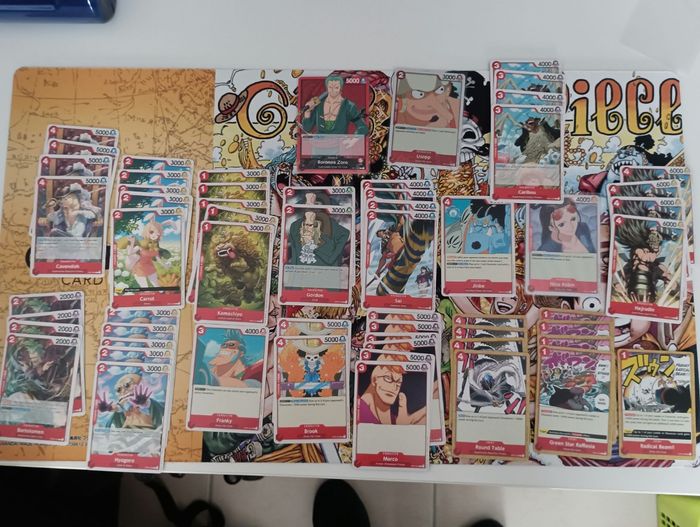 Lot carte one piece op01 rouge - photo numéro 1