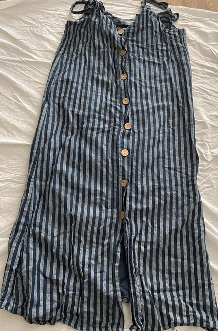 🌿 Robe longue rayée – Lin – Made in Italy – Taille 36 🇮🇹 - photo numéro 2