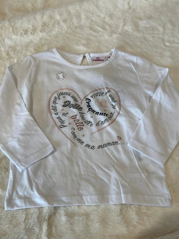 Tee shirt manche longue pommette