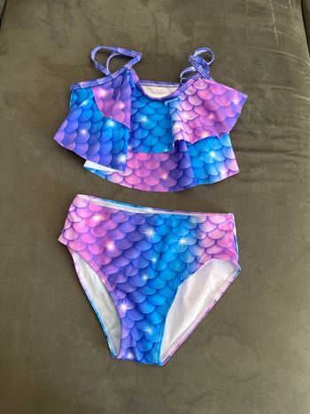 Maillot de bain 2 pièces sirène 8/10 ans