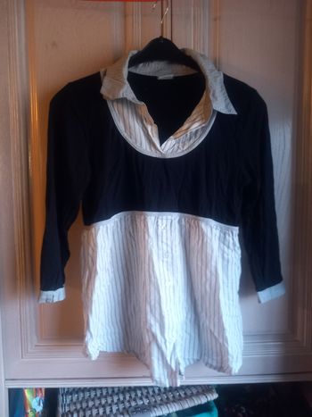 Tunique taille L gris, noir et blanc 