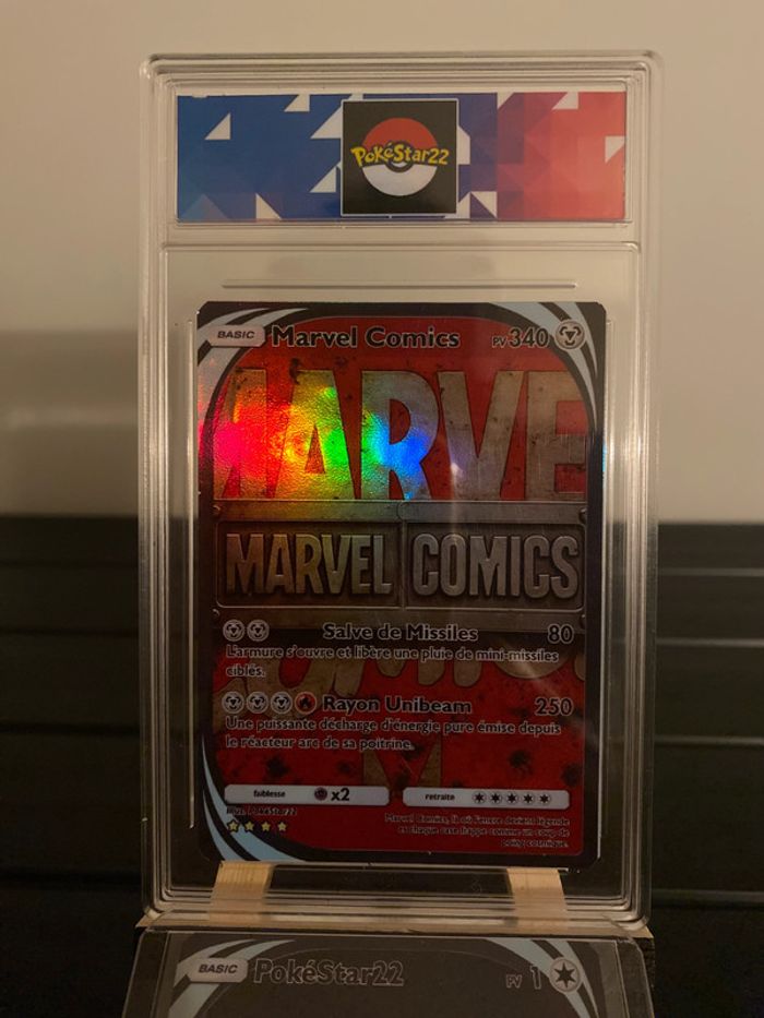 Carte Personnalisée Marvel Comics Style Pokémon Personnalisée – Brillante & Originale