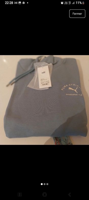 Pull a capuche puma jamais porté avec étiquette du magasin taille xl acheter 60 euros