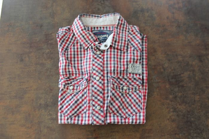 Chemise manches courtes à carreaux Deeluxe garçon 14 ans - photo numéro 3