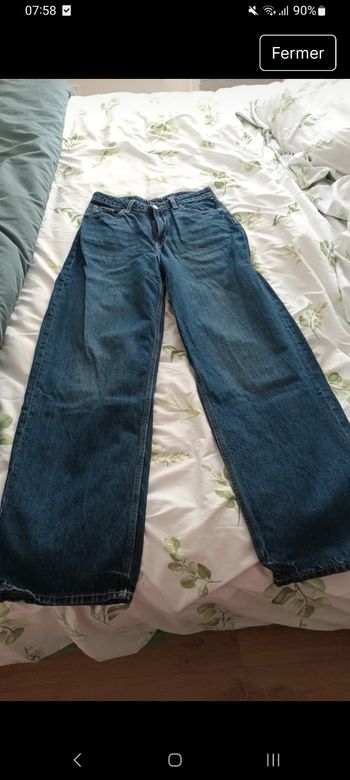 Jeans taille haute baggy