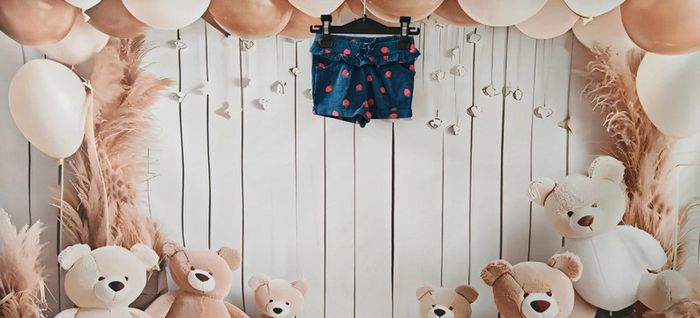 Short bleu fraises Tape à l’Oeil 3 mois Fille