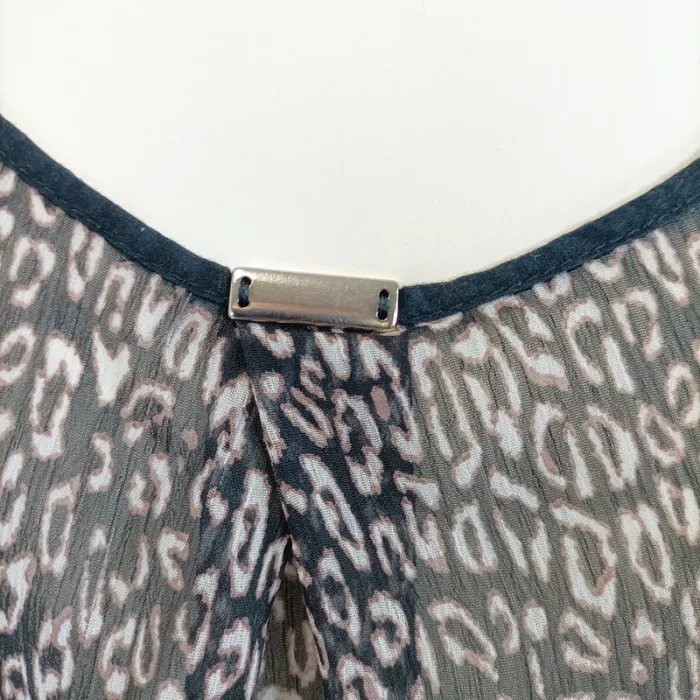 Blouse manches longues Leopard transparente - Jacqueline Riu T46 Ouverte goutte au dos A1534 - photo numéro 9