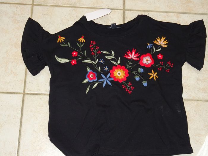 tee shirt fleuri fille neuf 12 ans