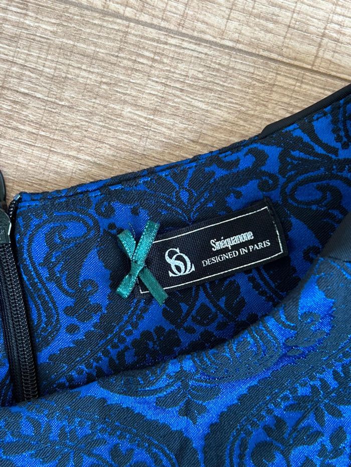 Robe bleue et noire sans manches Sinequanone taille 34 TBE - photo numéro 15