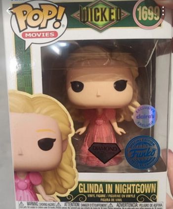 Figurine Funko Pop Diamond Collection 1699 wicked glinda in nightgown vinyle jouet série limitée