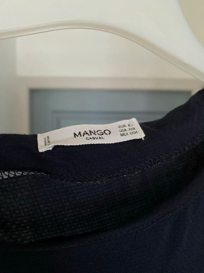 TEE shirt manches longues bleu marine Mango Taille XS - photo numéro 3