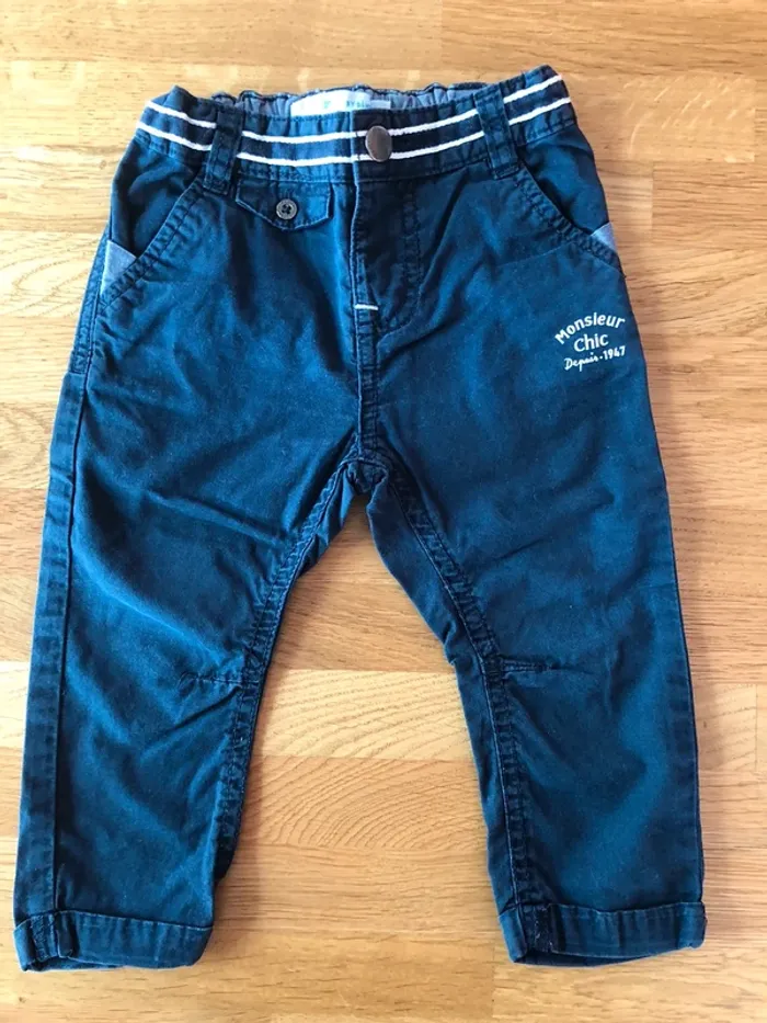 Lot 3 pantalons bébé mois - photo numéro 2
